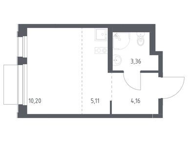 Планировки студии в ЖК «Новое Внуково»