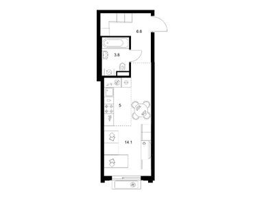 Планировки студии в Алтуфьевское 53