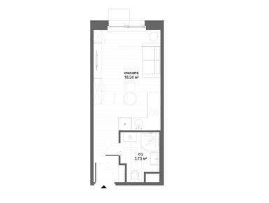 Студия 21.97 кв.м, CitiMix (СитиМикс), 8 618 300 руб.