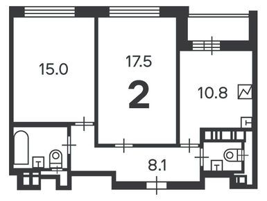 2-комнатная 57.30 кв.м, Жилой дом «16-я Парковая ул., д. 12», 20 514 550 руб.