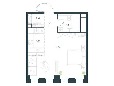 1-комнатная 40.50 кв.м, Level Селигерская, 17 459 260 руб.