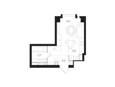 Планировки однокомнатные в ЖК «АУРА» («Мангазея на Тульской»)