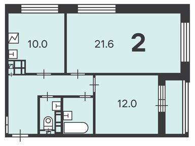 2-комнатная 58.10 кв.м, Жилой дом «Севастопольский пр-кт, д. 7/6, к. 1», 22 176 770 руб.