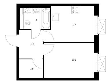 Планировки однокомнатные в Люблинский парк