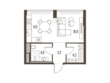 1-комнатная 35.20 кв.м, ЖК HIGH LIFE (Хай Лайф), 34 905 024 руб.