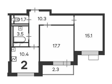 2-комнатная 58.70 кв.м, Жилой дом «Балаклавский пр-кт, д. 17», 29 684 509 руб.