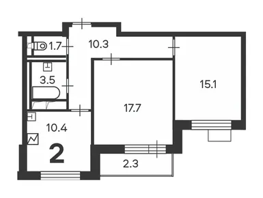 2-комнатная 58.70 кв.м, Жилой дом «Балаклавский пр-кт, д. 17», 29 684 509 руб.