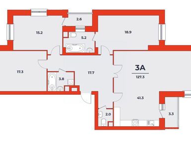 Планировки трехкомнатные в ЖК «Феникс»