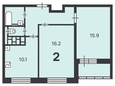 Планировки двухкомнатные в Жилой дом «Открытое ш., д. 30»