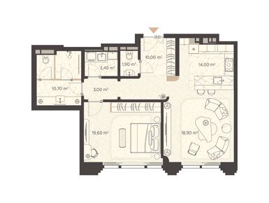 1-комнатная 81.50 кв.м, Клубный дом Nicole (Николь), 244 500 000 руб.