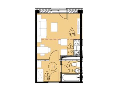 Планировки студии в ЖК «Горки Марусино»