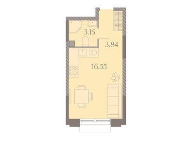 Студия 23.52 кв.м, ЖК «Дмитровское небо», 14 588 773 руб.