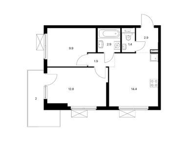 Планировки двухкомнатные в Большая Академическая 85