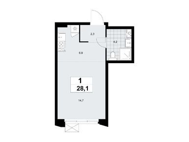 Студия 28.10 кв.м, ЖК «Деснаречье», 10 839 575 руб.