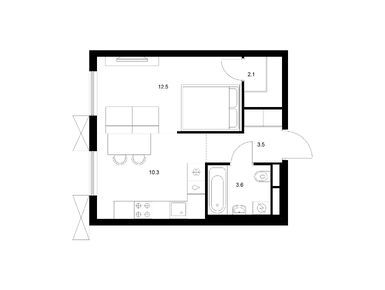 Планировки однокомнатные в Яуза парк