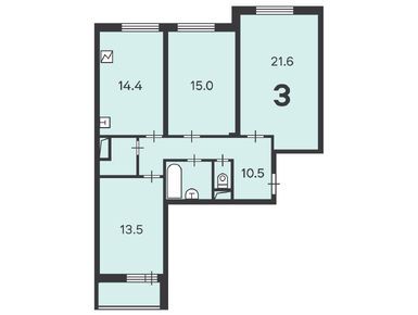 3-комнатная 82.40 кв.м, Жилой дом «Щелковское ш., д. 74», 23 939 178 руб.