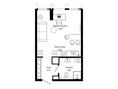 Студия 29.80 кв.м, ЖК «Мод», 23 106 920 руб.