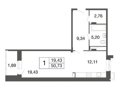 Планировки студии в ЖК «Времена года» (Апрелевка)