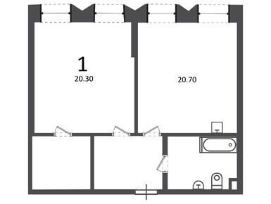 1-комнатная 60.50 кв.м, Жилой дом «Светланова ул., д. 11, к. 2», 27 553 660 руб.