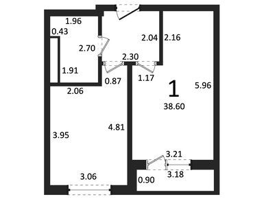 Планировки однокомнатные в Жилой дом «Академика Дыхне ул., д. 18»