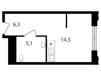 Студия 25.90 кв.м, МФК «Варшавские ворота», 9 902 166 руб.