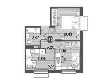 Планировки двухкомнатные в ЖК «Публицист»