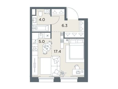 Планировки студии в ЖК «Станиславский»