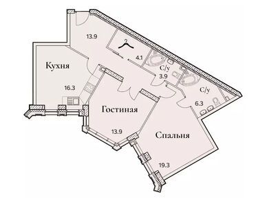 2-комнатная 79.20 кв.м, Клубный дом Full House (Фул Хаус), 43 560 000 руб.