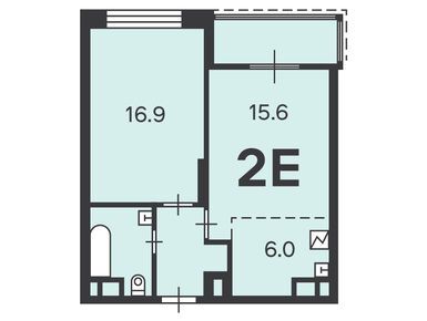 Планировки двухкомнатные в Жилой дом «Клинская ул., д. 2А, к. 7»