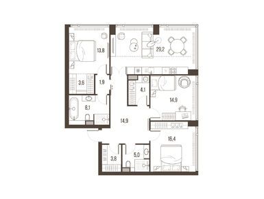 Планировки четырехкомнатные в ЖК High Life (Хай Лайф)