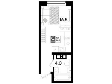Студия 20.50 кв.м, ЖК DOGMA PARK (Догма Парк), 4 735 500 руб.