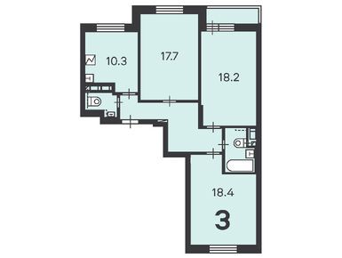 3-комнатная 81.30 кв.м, Жилой дом «Капотня, 1-й кв-л, д. 1», 20 268 090 руб.