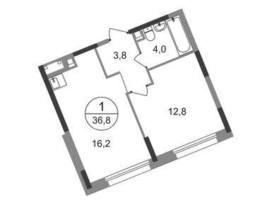 Планировки однокомнатные в Город-парк «Переделкино Ближнее»