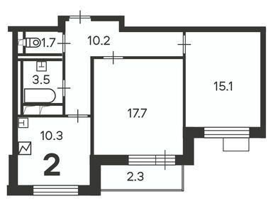 2-комнатная 58.50 кв.м, Жилой дом «Балаклавский пр-кт, д. 17», 29 850 229 руб.