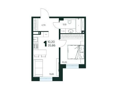 Планировки однокомнатные в ЖК «Ласточкино» (Химки)