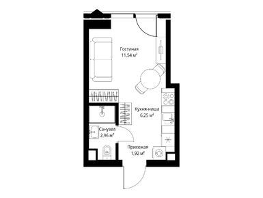 Планировки студии в ЖК JOIS (Джойс)