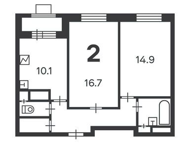 2-комнатная 56.10 кв.м, Жилой дом «Щелковское ш., д. 71», 18 103 470 руб.
