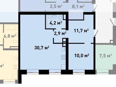 2-комнатная 58.90 кв.м, ЖК «Лесная сказка» (Троицк), 11 900 000 руб.
