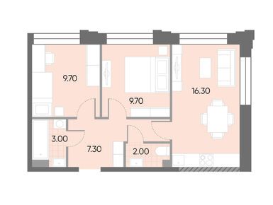 Планировки двухкомнатные в ЖК «ВЕЙВ»