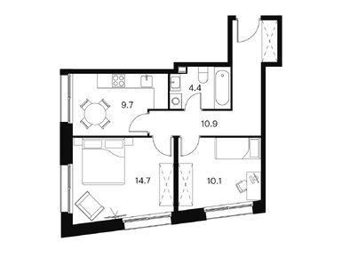 Планировки 2-к. апартаменты в «Аквилон Signal» (Аквилон Сигнал)