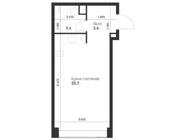 Студия 29.50 кв.м, ЖК Voice Towers (Войс Тауэрс), 14 706 340 руб.