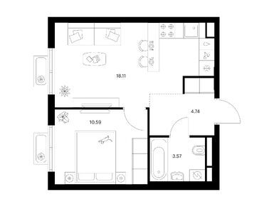 Планировки однокомнатные в Ильинские луга