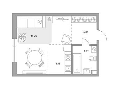 Студия 34.03 кв.м, ЖК MYPRIORITY Павелецкая (Май Приорити Павелецкая), 24 172 509 руб.