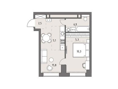 Планировки двухкомнатные в ЖК «Родина Парк»