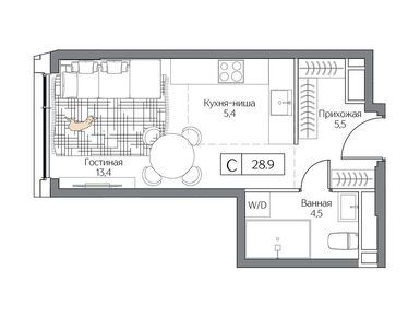 Студия 28.00 кв.м, ЖК Dream Riva (Дрим Рива), 18 532 602 руб.