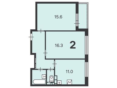 2-комнатная 55.10 кв.м, Жилой дом «Осташковская ул., д. 9, к. 2», 16 452 860 руб.