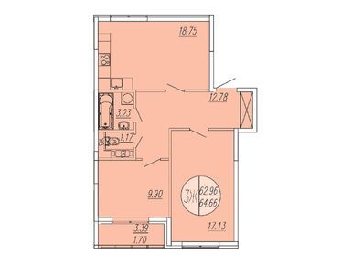 Планировки трехкомнатные в ЖК «Шолохово»