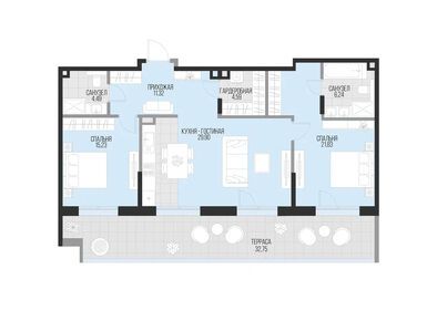 Планировки двухкомнатные в Квартал «Садовническая 69»