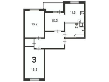2-комнатная 80.00 кв.м, Жилой дом «Долгопрудная ал., д. 15, к. 2», 18 624 000 руб.