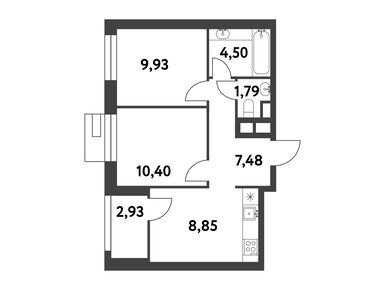 Планировки двухкомнатные в ЖК Smart Garden (Смарт Гарден)